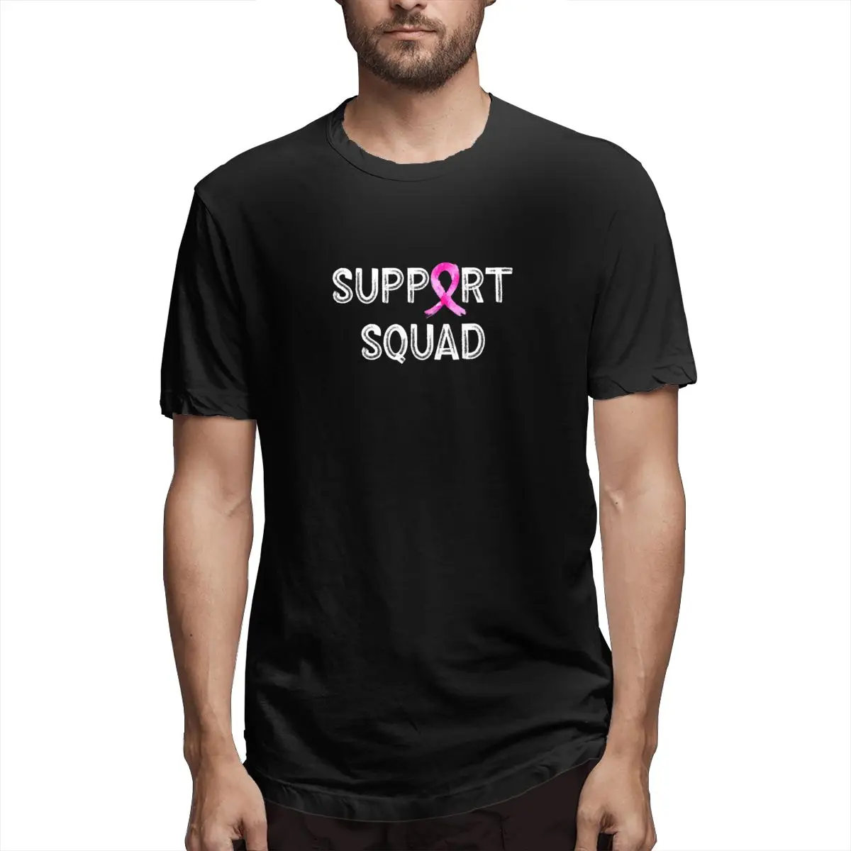 Breast Cancer Warrior Support Squad Breast Cancer Graphic Tee Men's Short Sleeve T-shirt Funny Cotton Tops
Breast Cancer Warrior Support Squad Breast Cancer Graphic Tee Men's Short Sleeve T-shirt Funny Cotton Tops