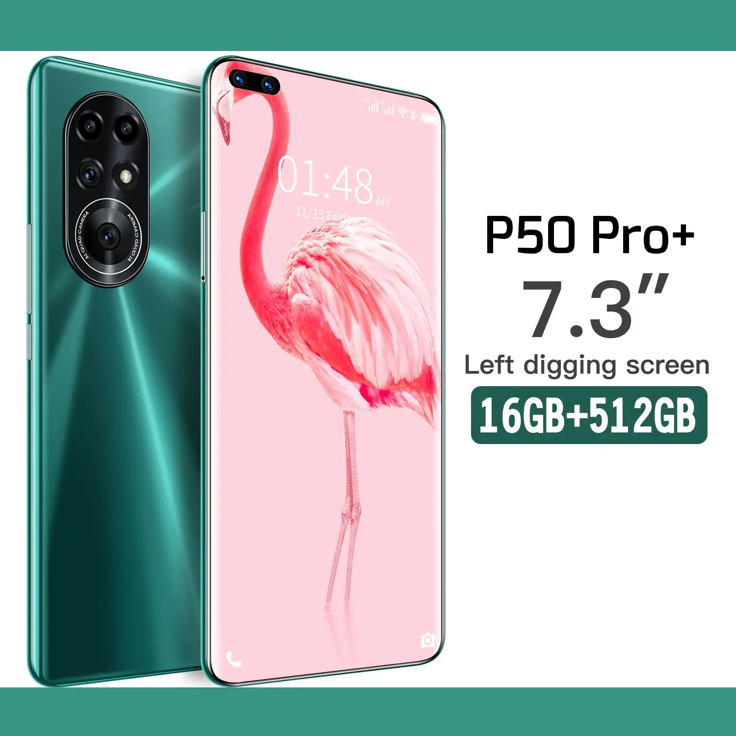 Hot Global Version P50 Pro+ 7.3Inch Smartphone 6800mAh 16G+512GB ROM 32+64MP Face ID Google GPS Unlocked Android 5G Mobile phone
Hot Global Version P50 Pro+ 7.3Inch Smartphone 6800mAh 16G+512GB ROM 32+64MP Face ID Google GPS Unlocked Android 5G Mobile phone