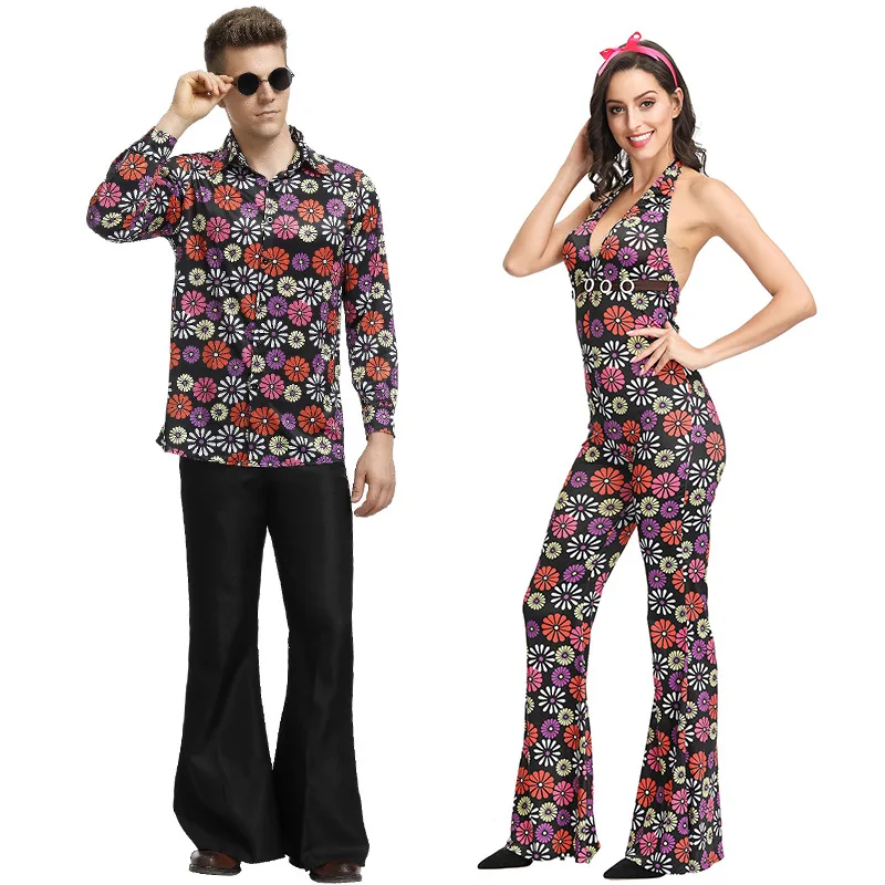 Fancy Hip Hop Costume Cosplay For Adult Couple 90's Retro Floral Party Dress Up Halloween Costume For Men Women Suit
Fancy Hip Hop Costume Cosplay For Adult Couple 90's Retro Floral Party Dress Up Halloween Costume For Men Women Suit