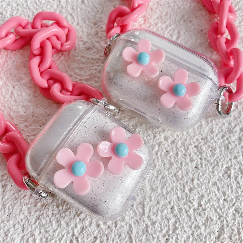 NEW Cute Candy Pink Flower Clear Earphone Charging TPU Protective Cover For Apple AirPods 1 2 Pro Bluetooth-compatible Headset
NEW Cute Candy Pink Flower Clear Earphone Charging TPU Protective Cover For Apple AirPods 1 2 Pro Bluetooth-compatible Headset