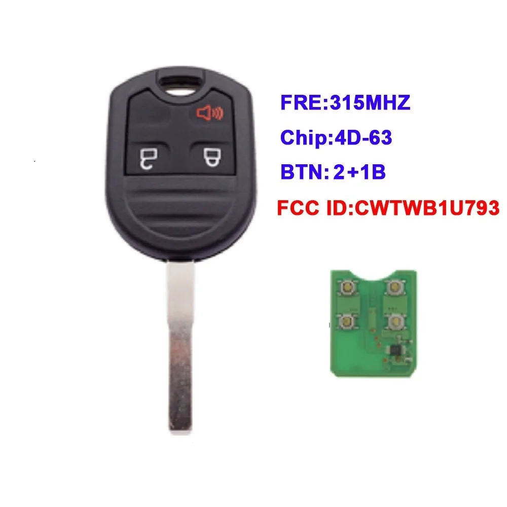 XNRKEY 2 + 1 кнопочный дистанционный ключ 4D63 чип 315 МГц для Ford трехколесной экспедиции Mustang 2011-2013 Замена автомобильного ключа
XNRKEY 2 + 1 кнопочный дистанционный ключ 4D63 чип 315 МГц для Ford трехколесной экспедиции Mustang 2011-2013 Замена автомобильного ключа