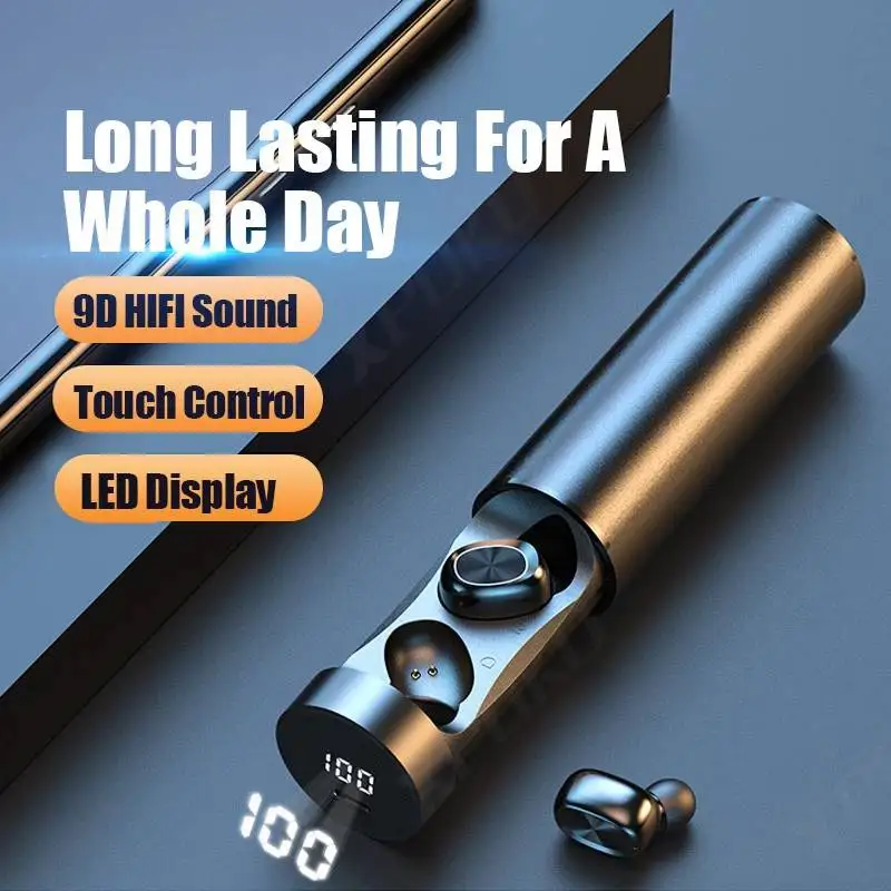 Pull-out B9 Wireless Bluetooth Headset Binaural In-ear TWS Metal Matte IPX6 Waterproof Touch 9D Sound LED Smart Digital Display
Pull-out B9 Wireless Bluetooth Headset Binaural In-ear TWS Metal Matte IPX6 Waterproof Touch 9D Sound LED Smart Digital Display