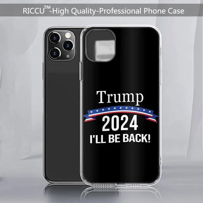 Чехол для телефона прозрачный с изображением Трампа 2024 iPhone 12 11 pro Mini XS MAX 8 7 6 6S Plus X SE