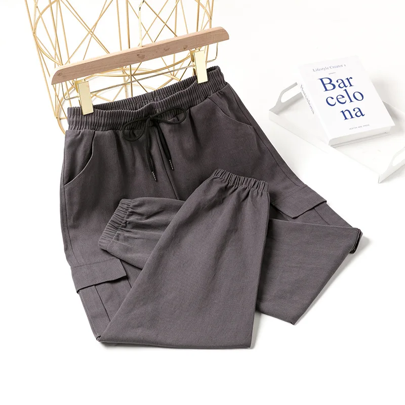 2021 Autumn Fashion Women High Waist Casual Drawstring Elastic Long Pants Ladies Pencil Trousers Casual Solid Harem Pants
2021 Autumn Fashion Women High Waist Casual Drawstring Elastic Long Pants Ladies Pencil Trousers Casual Solid Harem Pants