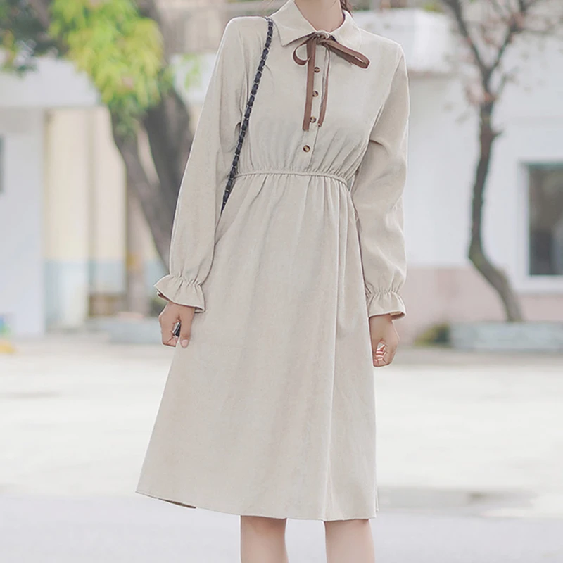 Elegant Women Shirt Dress 2020 High Waist Long Sleeve Buttons Bow-knot Dresses Korean Style Vintage Ladies Office Blouse Mujer
Elegant Women Shirt Dress 2020 High Waist Long Sleeve Buttons Bow-knot Dresses Korean Style Vintage Ladies Office Blouse Mujer