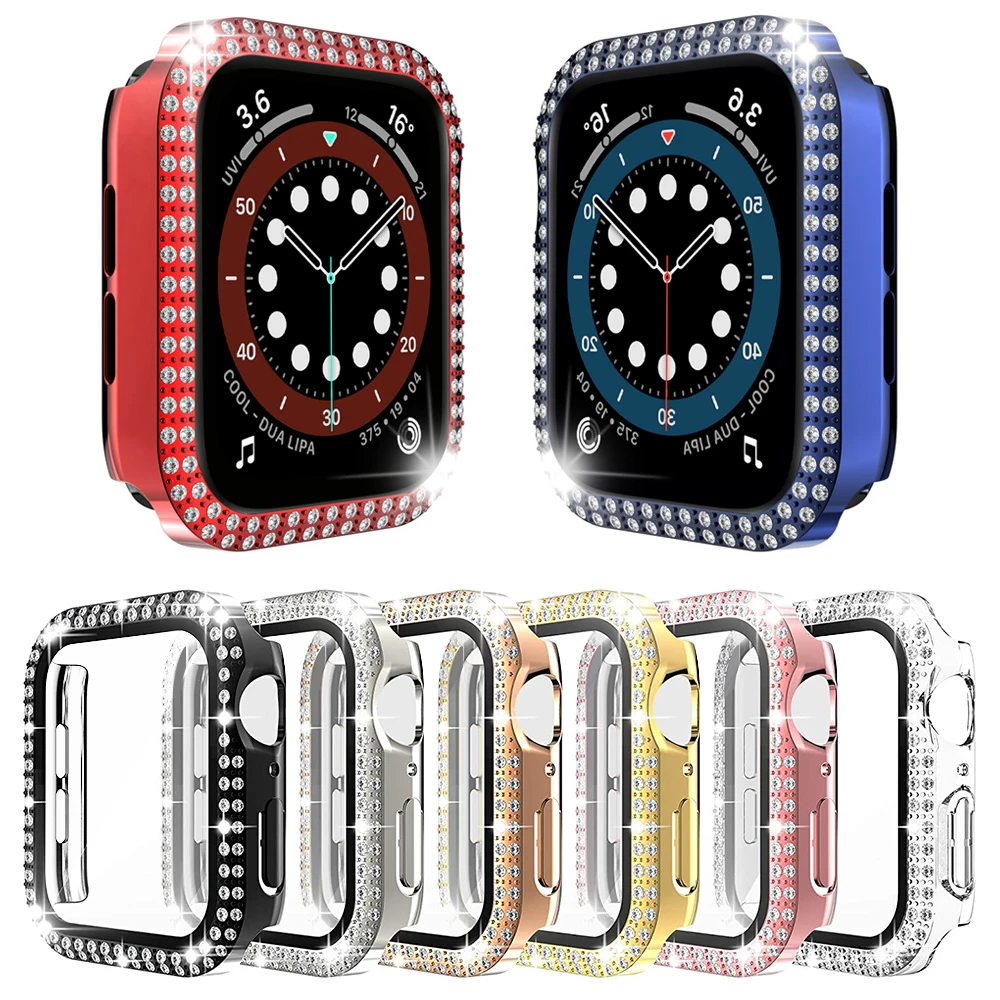 Чехол для часов с двойным рядом бриллиантов 40 мм 44 мм 38 мм 42 мм для Apple Watch серии 6 SE 5 4 3 2 1, чехол для телефона
Чехол для часов с двойным рядом бриллиантов 40 мм 44 мм 38 мм 42 мм для Apple Watch серии 6 SE 5 4 3 2 1, чехол для телефона