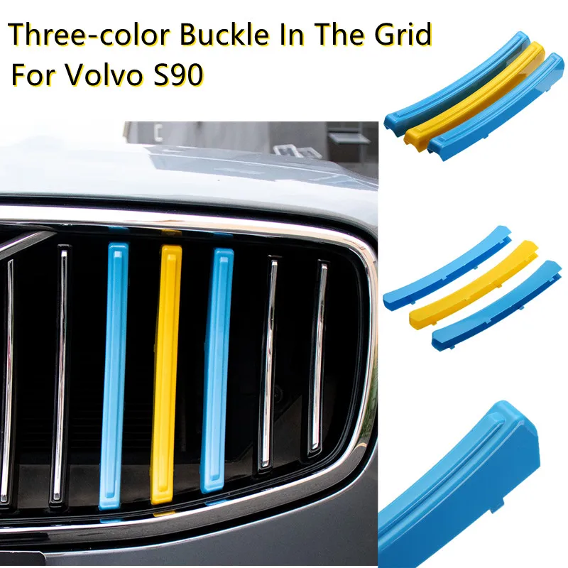 3 Pcs Car Three-color Buckle Grid Front Grill Strip M Net Decoration Stickers Bumper Trim Cover For Volvo V90 S90 2017 2018 2019
3 Pcs Car Three-color Buckle Grid Front Grill Strip M Net Decoration Stickers Bumper Trim Cover For Volvo V90 S90 2017 2018 2019