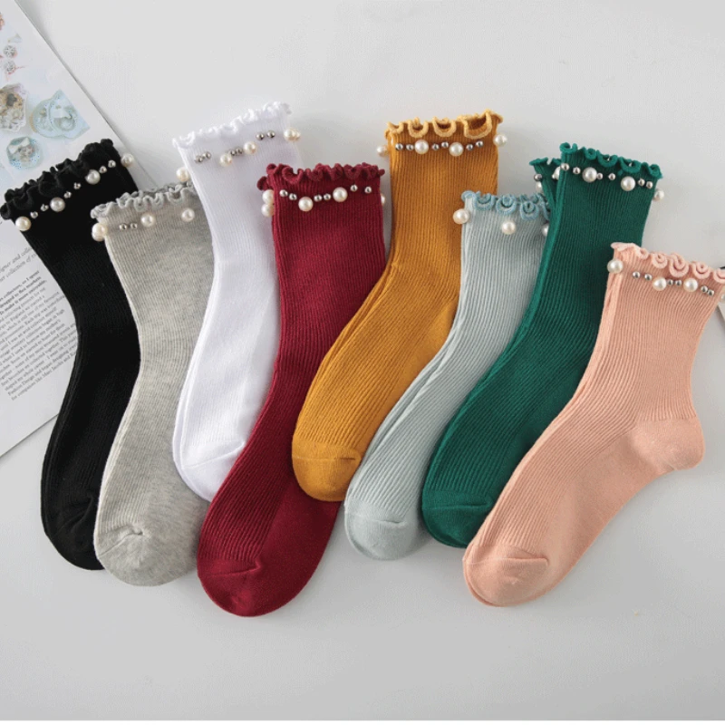 Girl Loose Socks Women Lady Retro Streetwear Cotton Lovely Shoes Pearl Socks Hosiery
Girl Loose Socks Women Lady Retro Streetwear Cotton Lovely Shoes Pearl Socks Hosiery
