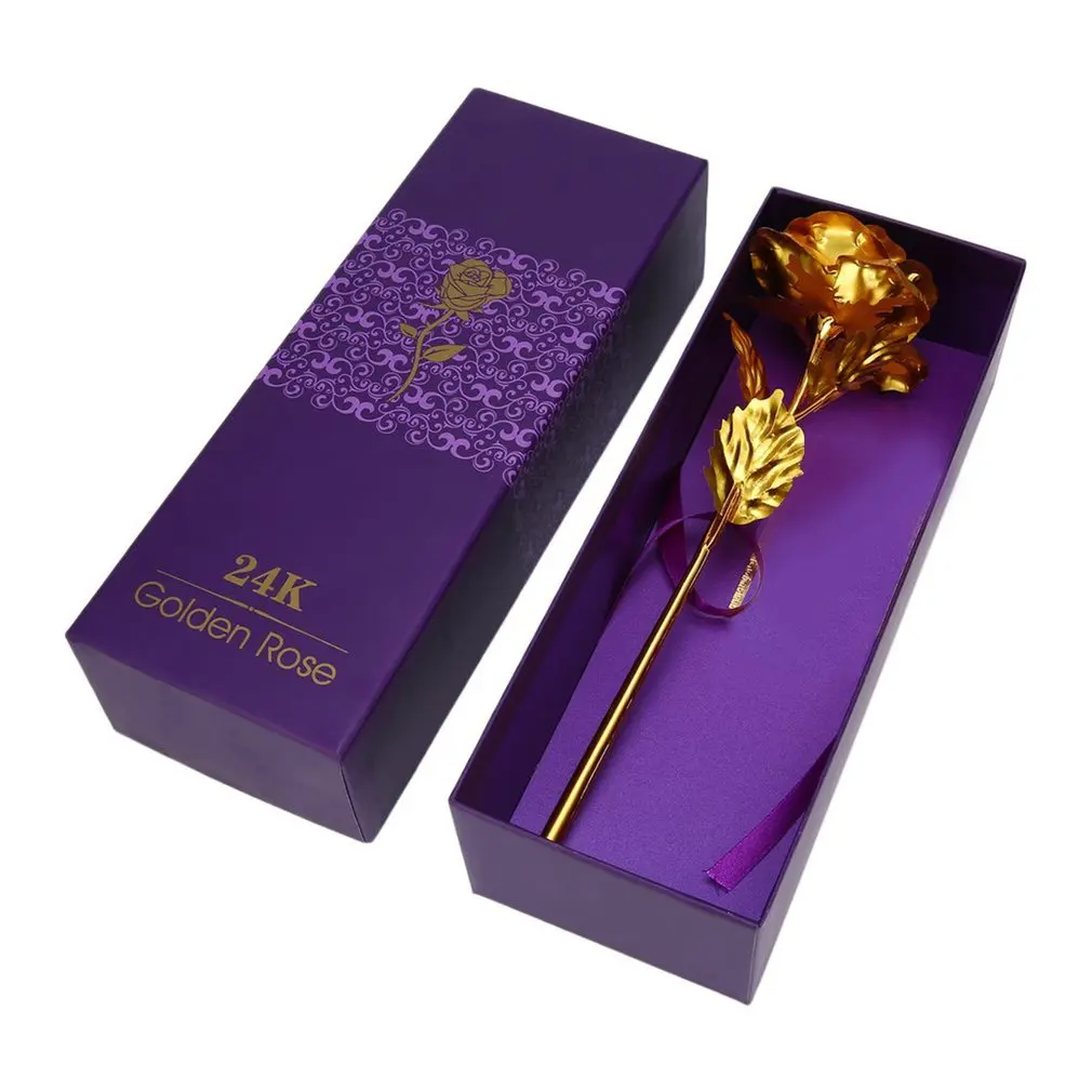 Creative 24k Gold Foil Plated Rose Creative Gifts Lasts Forever Rose for Lover's Wedding Christmas Day Gifts Artificial Flower
Creative 24k Gold Foil Plated Rose Creative Gifts Lasts Forever Rose for Lover's Wedding Christmas Day Gifts Artificial Flower