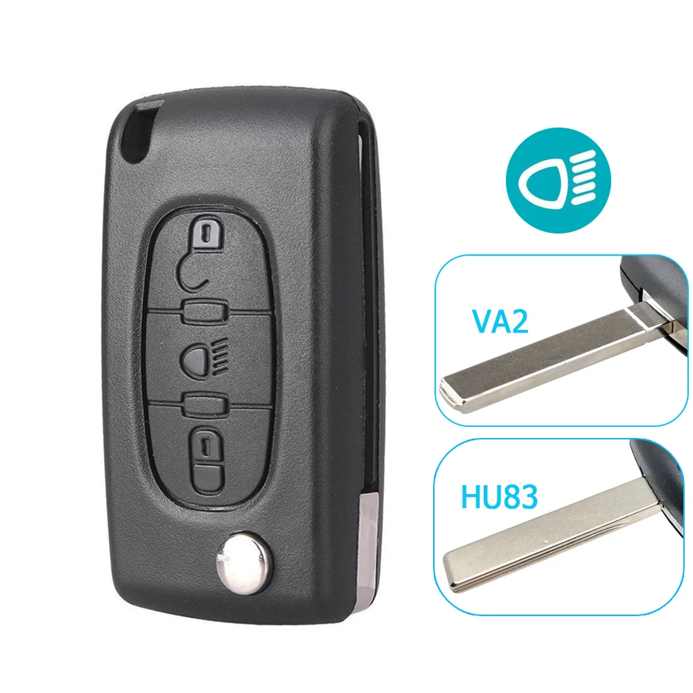 3 кнопки дистанционного флип ключ чехол в виде ракушки для Citroen C4 Grand Picasso C2 C3 C5 C6 C8