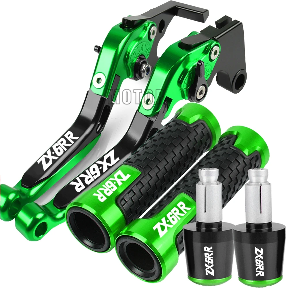 For KAWASAKI ZX6RR 2005-2006 ZX6 RR ZX 6RR Motorcycle Adjustable CNC Aluminum Brake Clutch Levers Handlebar Handle Grips Ends 
For KAWASAKI ZX6RR 2005-2006 ZX6 RR ZX 6RR Motorcycle Adjustable CNC Aluminum Brake Clutch Levers Handlebar Handle Grips Ends