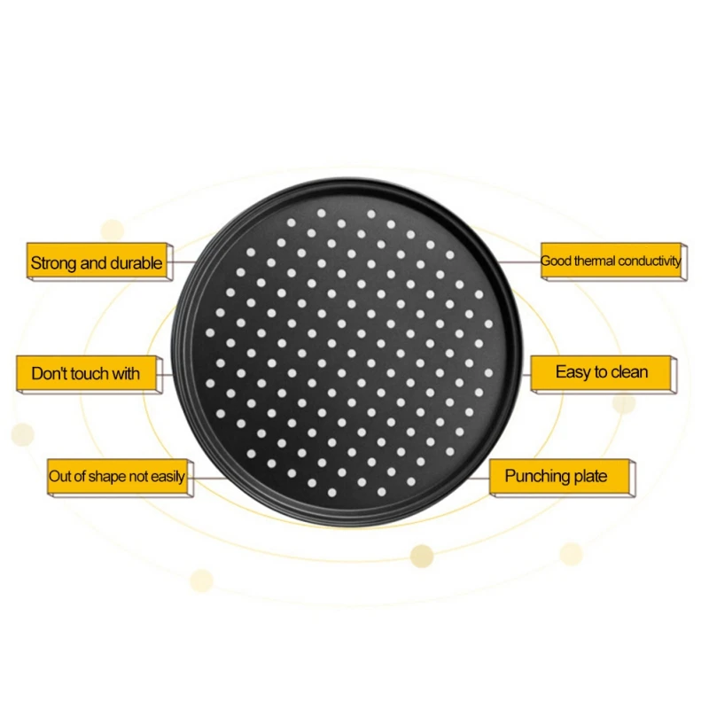 Pizza Baking Tray DIY Breathable Baking Tool High Temperature Baking Plate For Oven 24.5cm-32cm
Pizza Baking Tray DIY Breathable Baking Tool High Temperature Baking Plate For Oven 24.5cm-32cm