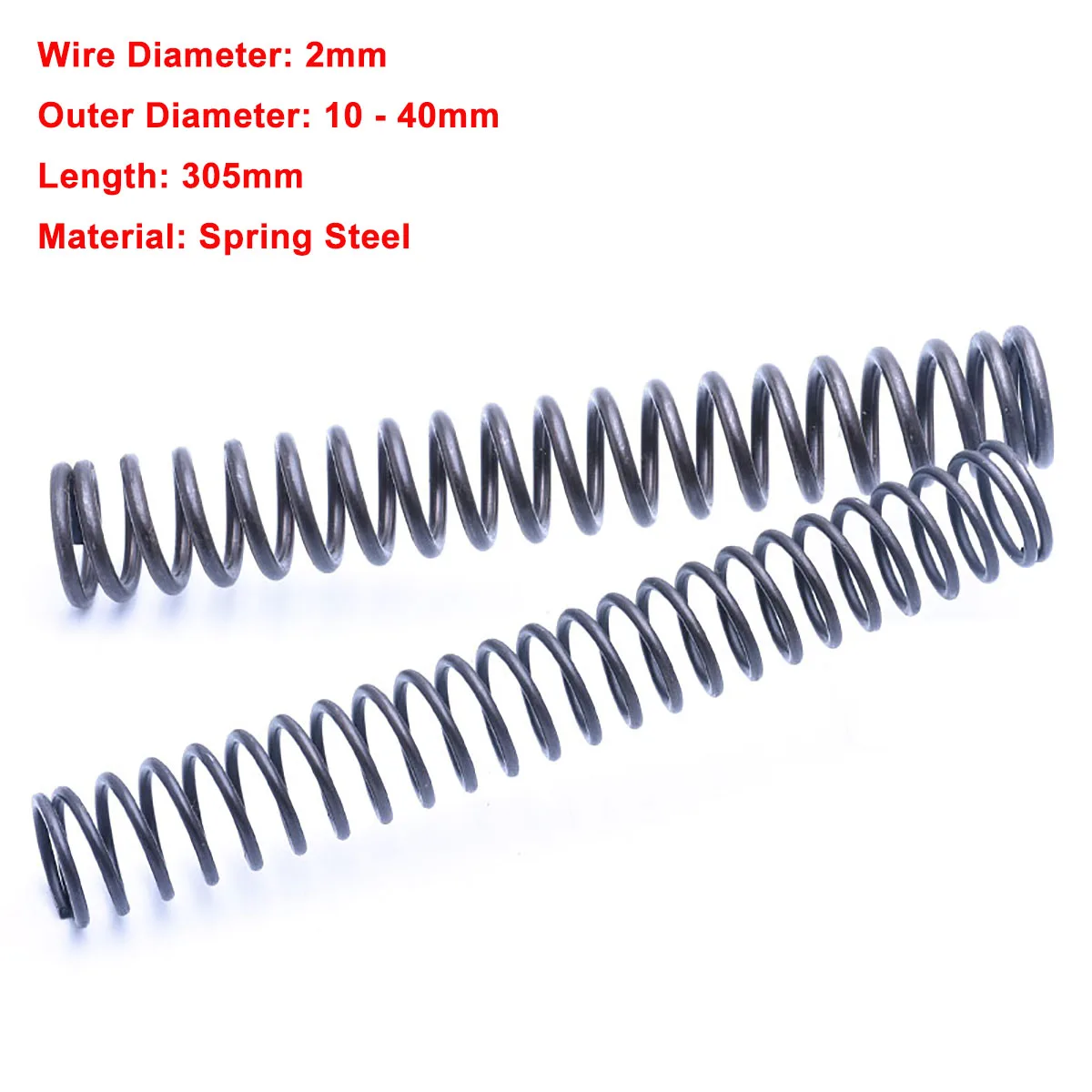 1Pcs Length 305mm Y-shaped Compression Spring Long Spiral Pressure Spring Wire Diameter 2mm Spring Steel
1Pcs Length 305mm Y-shaped Compression Spring Long Spiral Pressure Spring Wire Diameter 2mm Spring Steel