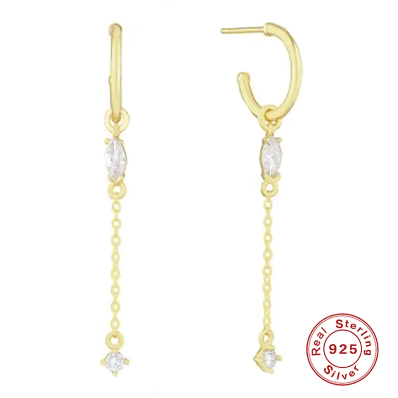 BOAKO Real Silver 925 Earrings 2021 Trend Aretes For Women Tassel Chain Drop Earrings Pendientes Jewelry Bijoux Femme Серьги 
BOAKO Real Silver 925 Earrings 2021 Trend Aretes For Women Tassel Chain Drop Earrings Pendientes Jewelry Bijoux Femme Серьги