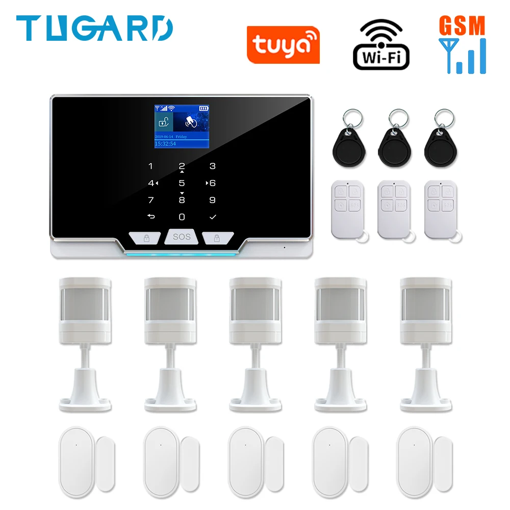 TUGARD G20 Tuya 433 МГц беспроводная домашняя WIFI GSM система охранной сигнализации комплект домашняя система охранной сигнализации с приложением пульт дистанционного управления
TUGARD G20 Tuya 433 МГц беспроводная домашняя WIFI GSM система охранной сигнализации комплект домашняя система охранной сигнализации с приложением пульт дистанционного управления