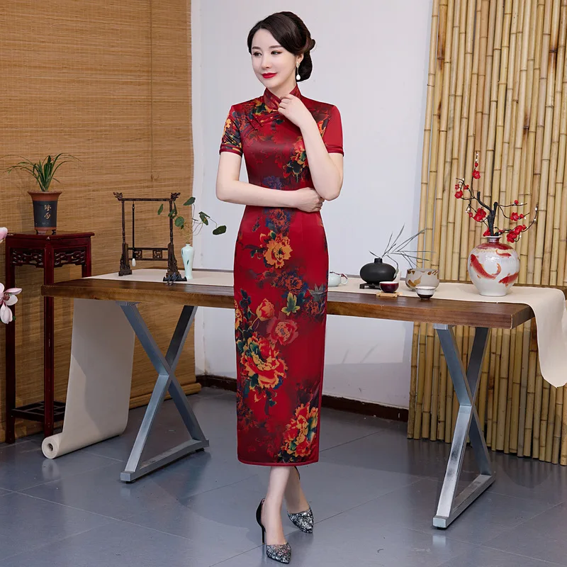 FZSLCYIYI Plus Size 4XL Silk Broadside Handmade button Cheongsam Retro Printing Long Qipao Casual Red Ladies Chinese Cheongsam
FZSLCYIYI Plus Size 4XL Silk Broadside Handmade button Cheongsam Retro Printing Long Qipao Casual Red Ladies Chinese Cheongsam
