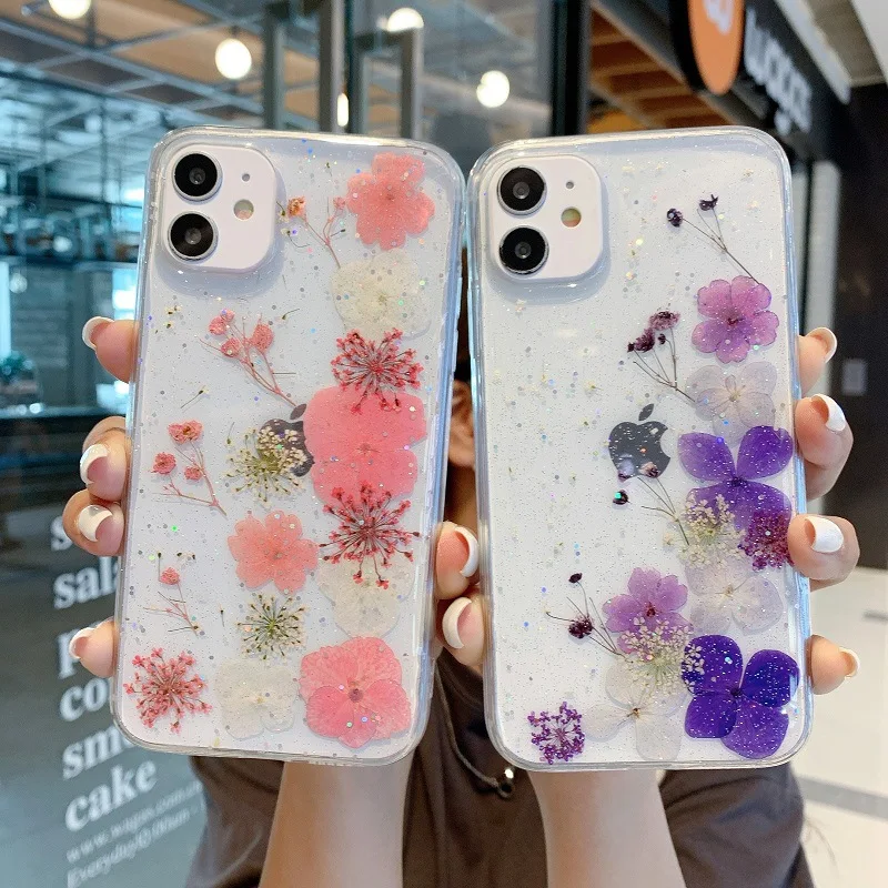 HB Real Dried Flower Phone Case For iPhone 12 11 Pro Max X XS XR 7 8 Plus Natural Handcraft Flower Soft Cover
HB Real Dried Flower Phone Case For iPhone 12 11 Pro Max X XS XR 7 8 Plus Natural Handcraft Flower Soft Cover
