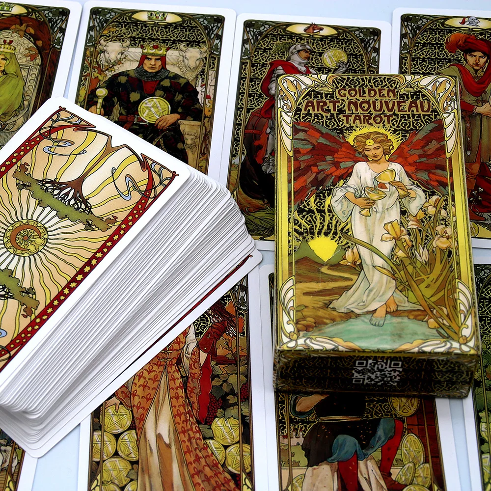 Hot Sell HD Rider Tarot Cards Cards Factory MadeHigh Quality Smith TaGolden Art Nouveau Tarotrot Entertainment Game
Hot Sell HD Rider Tarot Cards Cards Factory MadeHigh Quality Smith TaGolden Art Nouveau Tarotrot Entertainment Game
