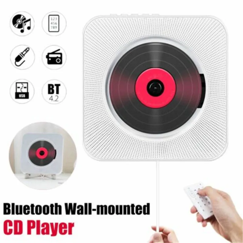 Домашняя стереосистема Настенный CD плеер fm радио Bluetooth MP3 музыкальный