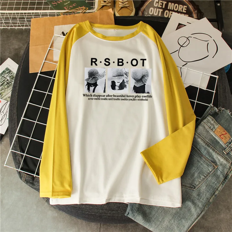 Women's Long-Sleeved T-shirt Ins Fashionable Korean Style Loose Large Size Versatility, Fashion and Personality Patchwork Top
Women's Long-Sleeved T-shirt Ins Fashionable Korean Style Loose Large Size Versatility, Fashion and Personality Patchwork Top