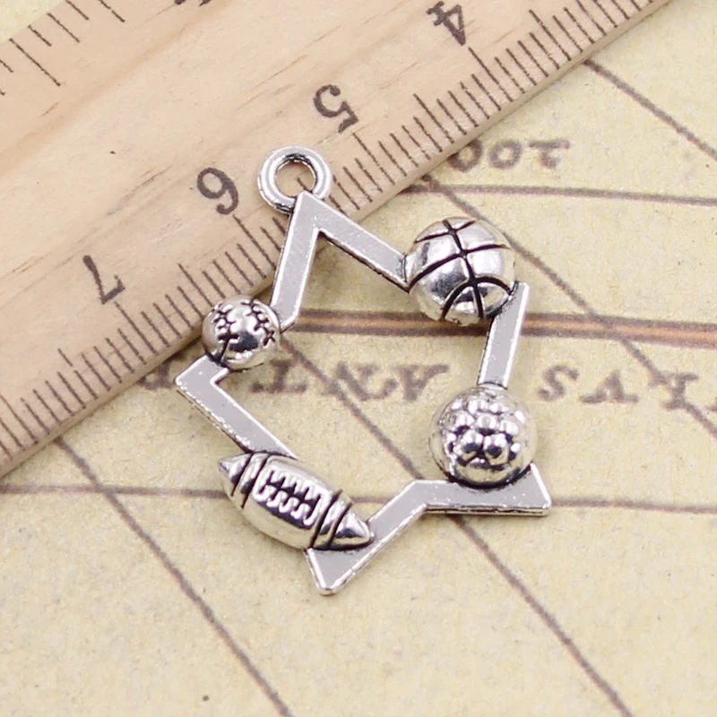 10pcs Charms star football soccer football baseball 30x25mm Tibetan Silver Color Pendants Antique Making DIY Handmade Craft
10pcs Charms star football soccer football baseball 30x25mm Tibetan Silver Color Pendants Antique Making DIY Handmade Craft