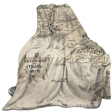 Middle Earth Map By Ho Me Lili Flannel Blanket Warm Cozy Soft For Bed Sofa Office Travelling Lightweight Gifts For Kids Adults