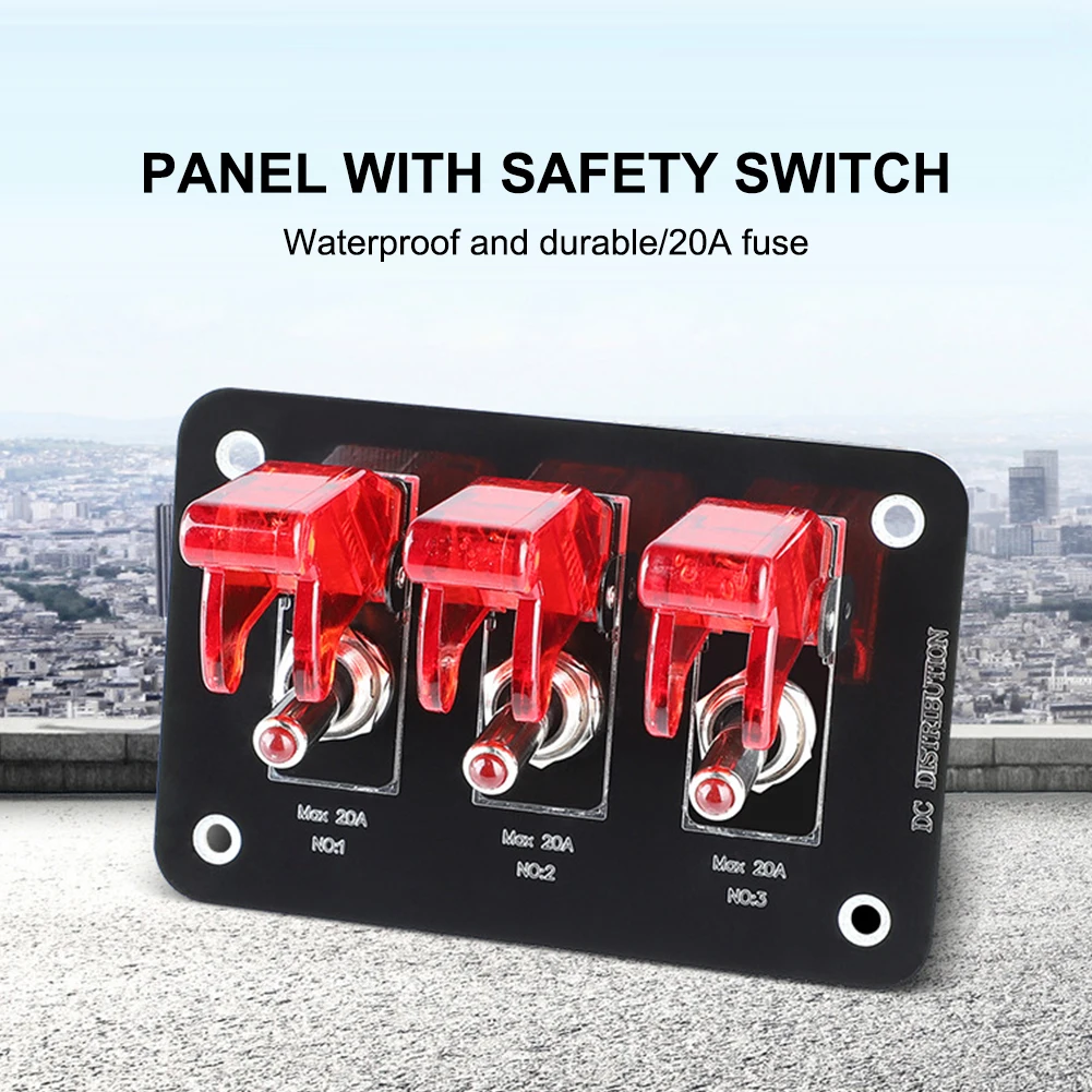 3 Gang Heavy Duty Rocker Toggle Switch Panel 12V 20A Red Cover ON/Off 2Pin for Automotive Car Marine Boat RV Camper Pre-Wired
3 Gang Heavy Duty Rocker Toggle Switch Panel 12V 20A Red Cover ON/Off 2Pin for Automotive Car Marine Boat RV Camper Pre-Wired