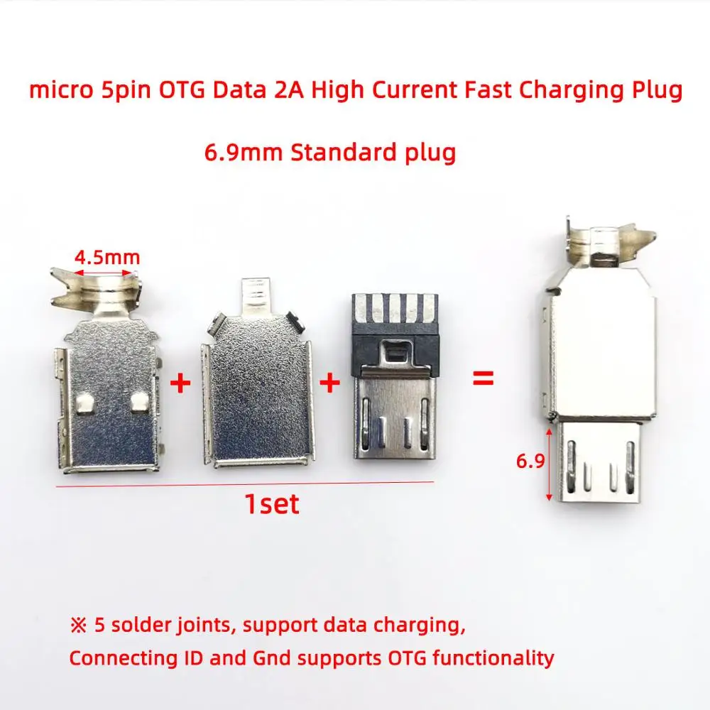 4/3 в 1 Micro USB Штекерный разъем 4 5-контактный Черный/Белый Сварочные данные OTG линейный интерфейс DIY кабель для передачи данных Аксессуары 1A/2A
4/3 в 1 Micro USB Штекерный разъем 4 5-контактный Черный/Белый Сварочные данные OTG линейный интерфейс DIY кабель для передачи данных Аксессуары 1A/2A