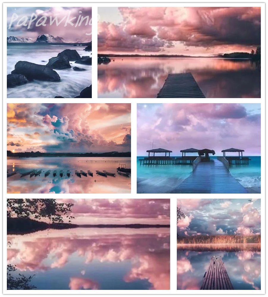 Diy Diamond Painting Pink Cloud Reflection In Water Landscape Diamond Embroidery Cross Stitch Kit Home Art Rhinestone Decor 
Diy Diamond Painting Pink Cloud Reflection In Water Landscape Diamond Embroidery Cross Stitch Kit Home Art Rhinestone Decor