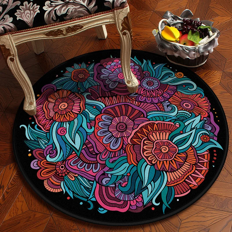 New Bohemian National Style Vintage Mandala round Carpet European-Style Classical Living Room Balcony Bedroom Decorative Mat
New Bohemian National Style Vintage Mandala round Carpet European-Style Classical Living Room Balcony Bedroom Decorative Mat