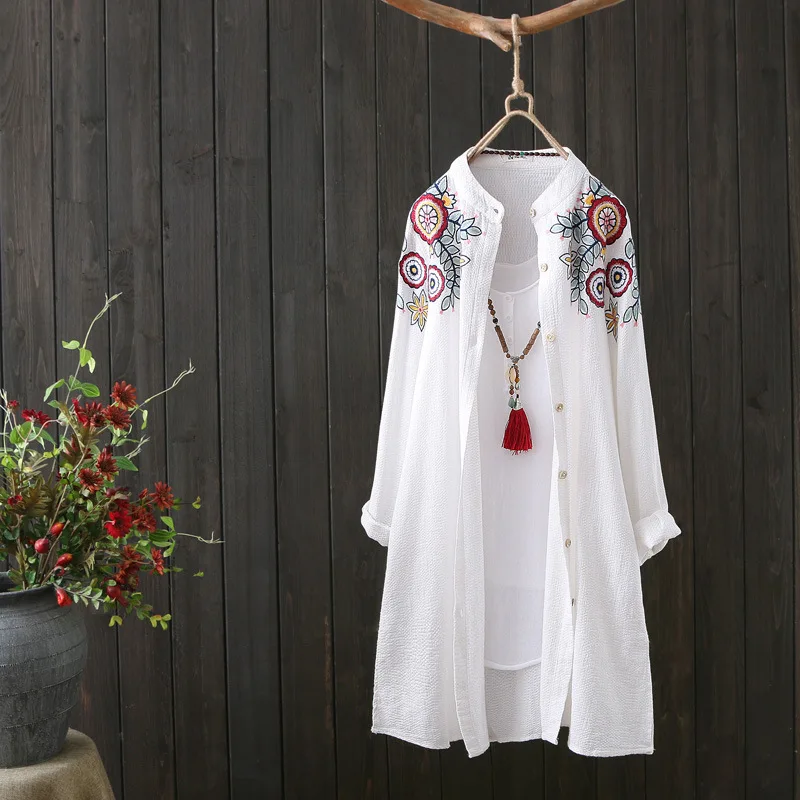 100% Cotton Embroidery Women White Shirt Long Sleeve Button Up Blouse 2021 New Fashion Loose Top Office Lady Casual Wear
100% Cotton Embroidery Women White Shirt Long Sleeve Button Up Blouse 2021 New Fashion Loose Top Office Lady Casual Wear