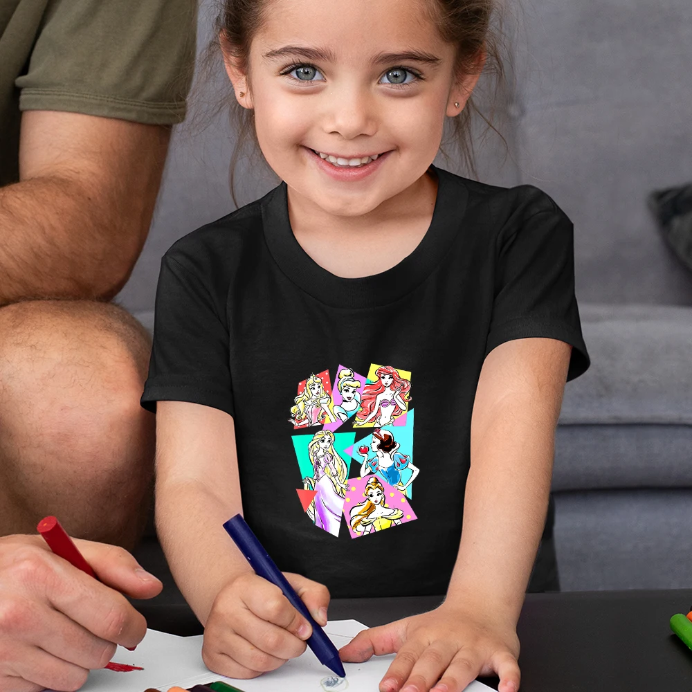 Cartoon Summer New Products Children T-Shirts Short Sleeve Comfortable Printing Disney Color T Shirts Unisex Princesses Pattern
Cartoon Summer New Products Children T-Shirts Short Sleeve Comfortable Printing Disney Color T Shirts Unisex Princesses Pattern