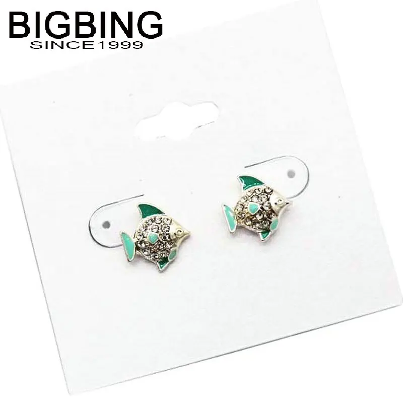 Ювелирные изделия V119 BIGBING модные серьги гвоздики в стиле ретро серебряного цвета