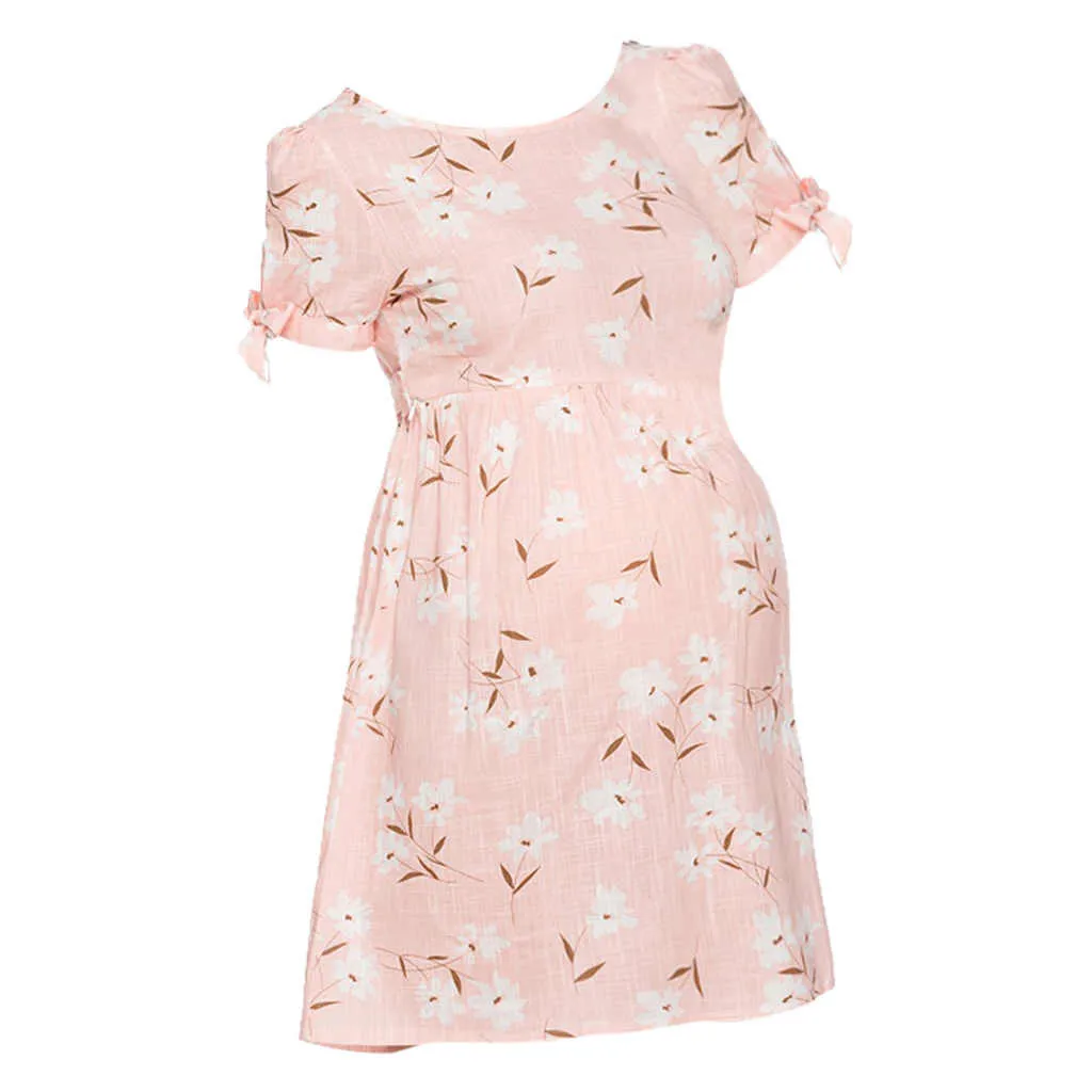 Women Maternity Dress Cotton Blended Short Sleeve Dresses Floral Print For Summer Mother Clothing Maternity Dress #43
Women Maternity Dress Cotton Blended Short Sleeve Dresses Floral Print For Summer Mother Clothing Maternity Dress #43