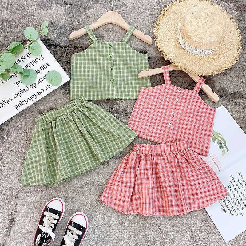 2pcs Kids Set Girl Plaid Camisole + Skirt Sets Girls Plaid Skirt Costume Kids Girls Clothes Toddler Summer Clothes Kid Outfit
2pcs Kids Set Girl Plaid Camisole + Skirt Sets Girls Plaid Skirt Costume Kids Girls Clothes Toddler Summer Clothes Kid Outfit