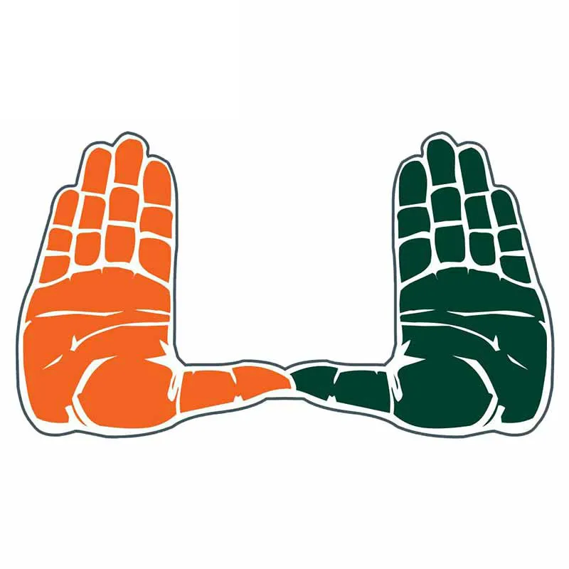 13cm *8cm Personality Miami Hurricanes U Hands Graphics Car Stickers Accessories Motorcycle Cover Scratches Waterproof PVC
13cm *8cm Personality Miami Hurricanes U Hands Graphics Car Stickers Accessories Motorcycle Cover Scratches Waterproof PVC