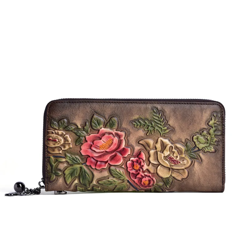 9Stylish new pure hand-pressed colored tree high-leather women's purse in the long multi-card bit leather hand-hold wallet purse
9Stylish new pure hand-pressed colored tree high-leather women's purse in the long multi-card bit leather hand-hold wallet purse