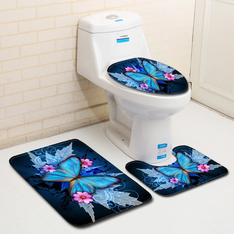 3pcs Bathroom Carpets Set Microfiber Floor Mats Butterfly Fish Scales Cat Animal Pattern Water Absorption Non-Slip Toilet Rugs
3pcs Bathroom Carpets Set Microfiber Floor Mats Butterfly Fish Scales Cat Animal Pattern Water Absorption Non-Slip Toilet Rugs