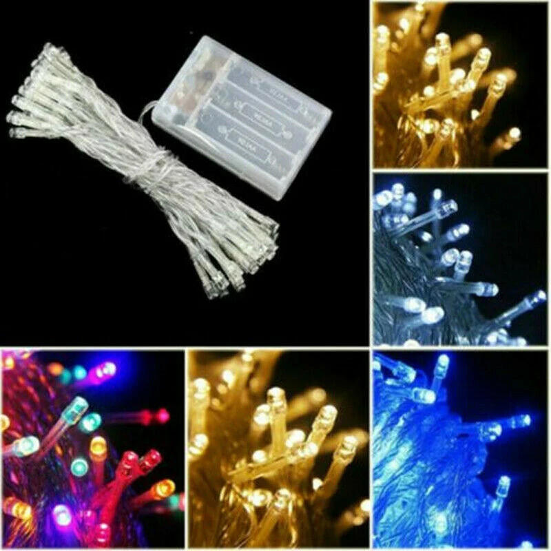 

2M 6M 10M LED String Lights Battery Operated Starry Fairy Light Waterproof Christmas Xmas Holiday Party Wedding Decoration Lamps