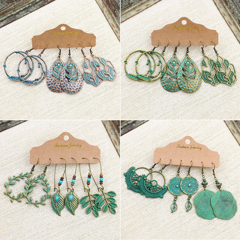 Wholesale Retro Metal Alloy Earrings Women's 3 Pairs Combination Set Fashion Imitation Bronze Eardrop Jewelry
Wholesale Retro Metal Alloy Earrings Women's 3 Pairs Combination Set Fashion Imitation Bronze Eardrop Jewelry
