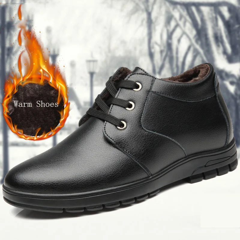 Winter Snow Men Leather Shoes Men's Cotton Ankle Leather Casual Shoes Comfortable Waterproof Non-slip Man Leather Shoes
Winter Snow Men Leather Shoes Men's Cotton Ankle Leather Casual Shoes Comfortable Waterproof Non-slip Man Leather Shoes