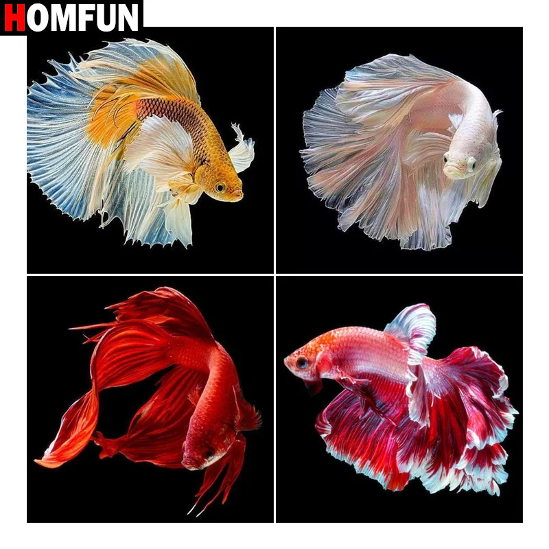 HOMFUN Paint With Diamond Embroidery "Color fish animals" Diamond Painting Full Square Round Picture Of Rhinestone Decor
HOMFUN Paint With Diamond Embroidery "Color fish animals" Diamond Painting Full Square Round Picture Of Rhinestone Decor
