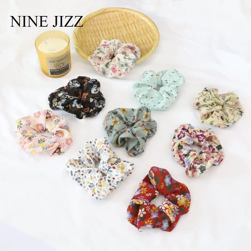 

Girls Hair Tie Elastic Floral Hair Bands Women Hair Scrunchie Bows Ponytail Holder Hairband Bow Knot Scrunchy Hair Accessories