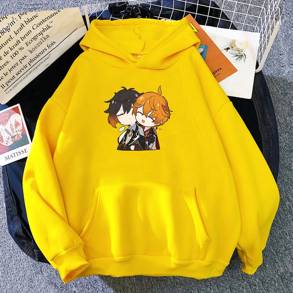 Genshin Impact Hoodies Loose Fleece Hoodie Kawaii Zhongli and Childe Chili Pullovers Sweatshirt for Teens Winter Women Tops
Genshin Impact Hoodies Loose Fleece Hoodie Kawaii Zhongli and Childe Chili Pullovers Sweatshirt for Teens Winter Women Tops