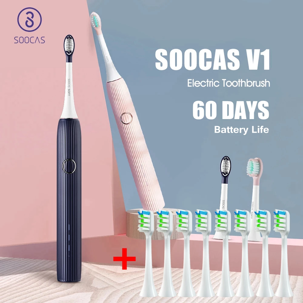 SOOCAS V1 звуковая электрическая зубная щетка 60 дней Срок службы батареи Xiaomi умная зубная щетка USB быстрая перезаряжаемая взрослая IPX7 водонепро...
SOOCAS V1 звуковая электрическая зубная щетка 60 дней Срок службы батареи Xiaomi умная зубная щетка USB быстрая перезаряжаемая взрослая IPX7 водонепро...