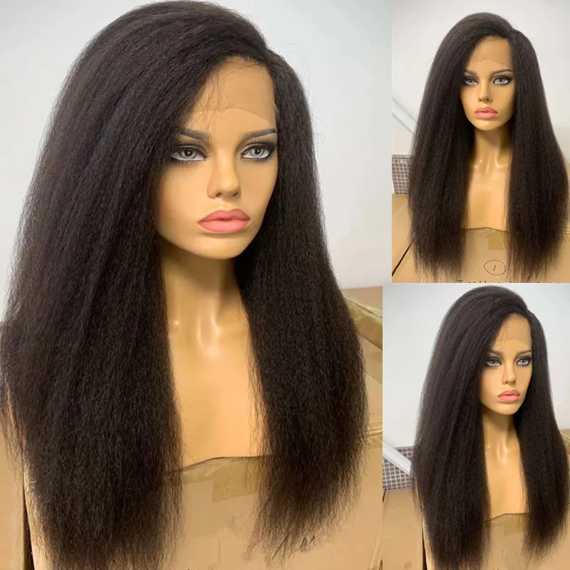 Yaki 180% Плотность 26 дюймов длинные курчавые прямые синтетические парики натуральный черный кружевной передний парик для женщин ежедневный К...
Yaki 180% Плотность 26 дюймов длинные курчавые прямые синтетические парики натуральный черный кружевной передний парик для женщин ежедневный К...