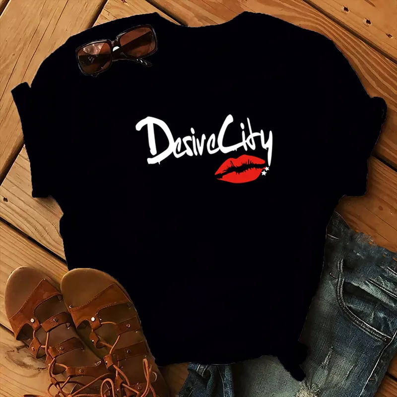 Desivecity, с рисунком красных губ, женская футболка с коротким рукавом и круглым вырезом, Свободная Женская футболка женская футболка Топы, одеж...
Desivecity, с рисунком красных губ, женская футболка с коротким рукавом и круглым вырезом, Свободная Женская футболка женская футболка Топы, одеж...