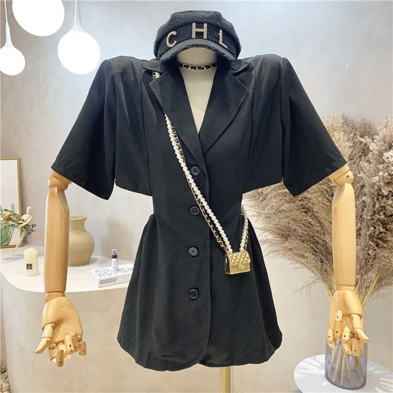 NEW Niche Design Women's Clothing Summer 2021 Fashion Design Sense Splicing Open Waist Slim Blazer Short Dress 
NEW Niche Design Women's Clothing Summer 2021 Fashion Design Sense Splicing Open Waist Slim Blazer Short Dress
