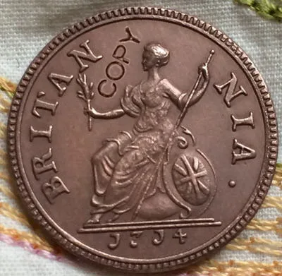1714 Великобритания 1 Фартинг монеты