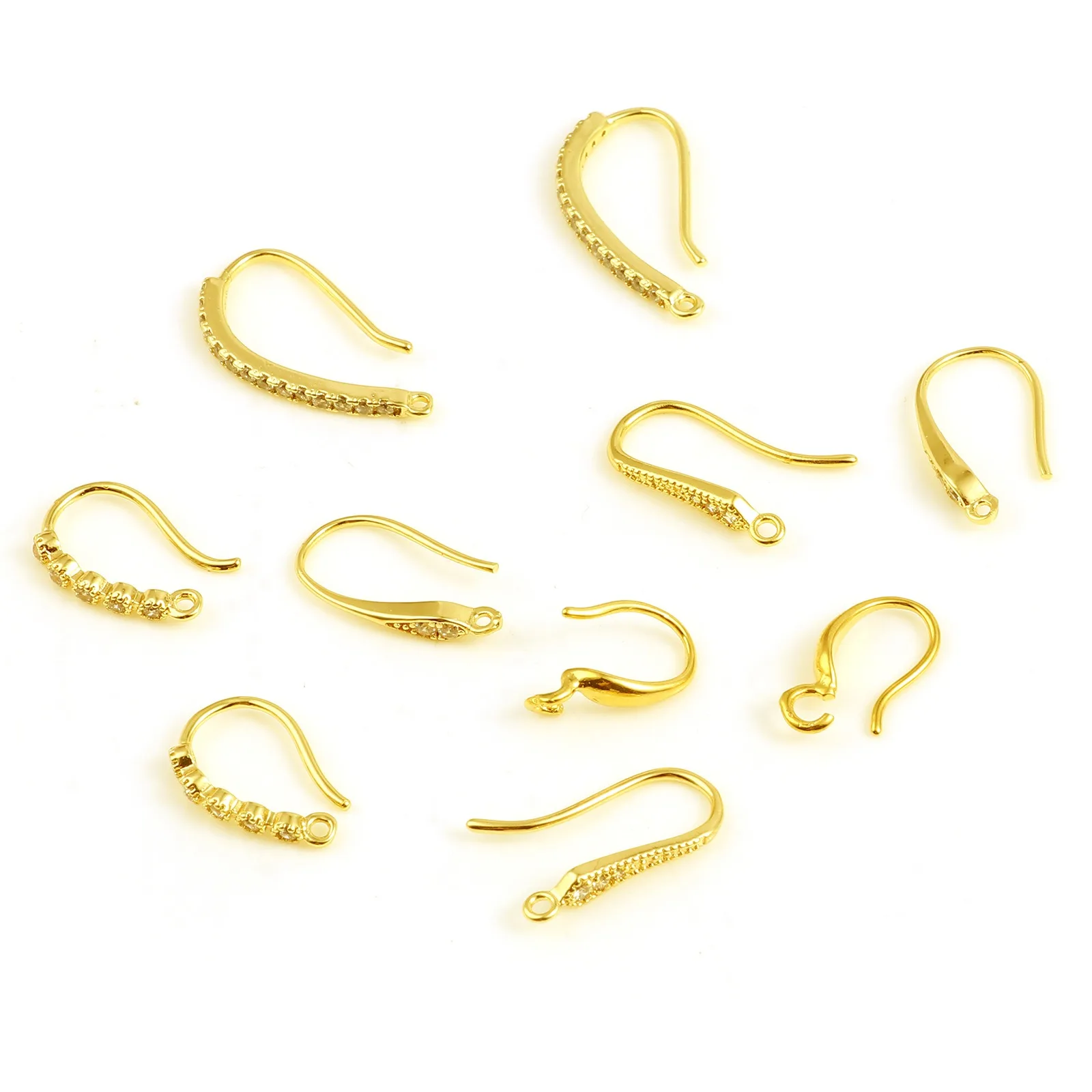 Copper Ear Wire Hooks Earring Gold Color Metal U-shaped W/ Loop Clear Rhinestone DIY Making Earrings Women Jewelry Findings,2PCs
Copper Ear Wire Hooks Earring Gold Color Metal U-shaped W/ Loop Clear Rhinestone DIY Making Earrings Women Jewelry Findings,2PCs